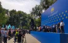 Алматыда "Нұр Отан" митингісі өтіп жатыр