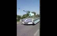 Мазақ па? Шымкентте жүрген ерекше "танк" жұрттың ашуын келтірді – видео