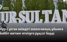 Нұр-Сұлтан әкімдігі экологиялық ұйымға бейбіт митинг өткізуге рұқсат берді