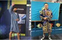 Головкин салмақ өлшеу рәсімі мен сұхбатқа қазақы шапан киіп келді