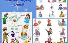 Презентация (слайд): Мамандықтар әлемі