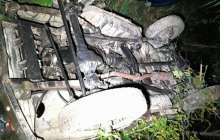 УАЗ көлігі 30 метрлік жардан құлады