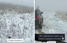 "Кеше ғана жаз еді": Шығыс Қазақстан облысында қар жауды