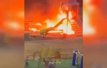 Жезқазғанда балалар ойын алаңын өртеп жіберді 