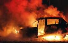 Қызылордада талға соғылған жеңіл көлік толығымен жанып кетті