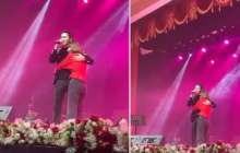 Бойжеткен сахнада ән айтып тұрған Қуандық Рахымды құшақтап жібермей қойды (видео)