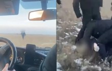 Ақмола облысында 14 жасар қызды өлтірген күдіктіні ұстау сәтінен видео жарияланды