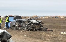 БҚО-да екі көлік бетпе-бет соқтығысып, біреуі өртеніп кетті: 8 адам қаза болды