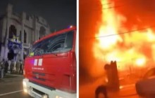 Таразда мейрамхана аумағында өрт шығып, 100 адам эвакуацияланды