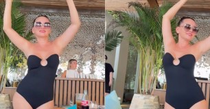 «Құдай-ау, неткен сұлулық!» Баян Алагөзова купальникте мінсіз мүсінін көрсетті