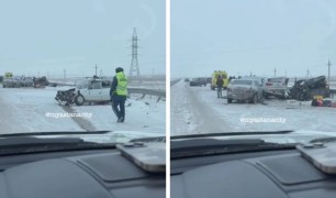 Астана-Павлодар тас жолында жеті көлік соқтығысты: Қаза тапқандар мен зардап шеккендер бар (видео)