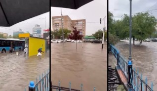 Ақтөбе нөсерден кейін су астында қалды: көшелер мен аулаларды су басты
