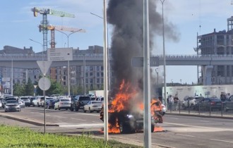 Астанада көлік жарылып, 5 адам зардап шекті
