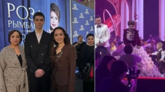 Роза Рымбаеваға құдағиы сахна төрінде құрмет көрсетті (ВИДЕО)