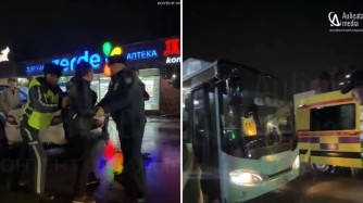 Таразда мас жолаушы автобус жүргізушісіне пышақпен шабуыл жасады (ВИДЕО)