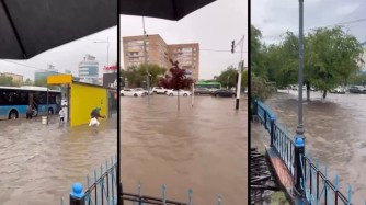 Ақтөбе нөсерден кейін су астында қалды: көшелер мен аулаларды су басты