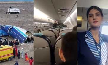 "Сөйлеп тұрған – бортсерік Хёкума Әлиева": Желіде Ақтаудағы әуе апатына дейін түсірілген видео тарады