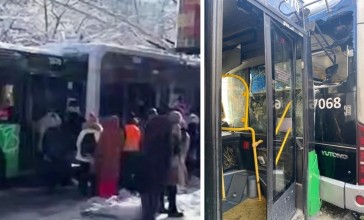 Алматыда автобус троллейбусқа соғып, адамдар зардап шекті