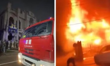 Таразда мейрамхана аумағында өрт шығып, 100 адам эвакуацияланды