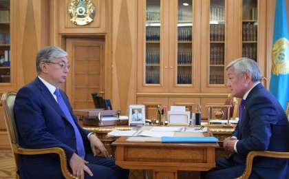 托卡耶夫总统会见劳动和社会保障部部长