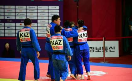 柔道亚锦赛：哈萨克斯坦队获得团体赛第五名