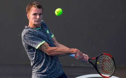 网球：哈萨克斯坦小将晋级ATP挑战赛第二轮
