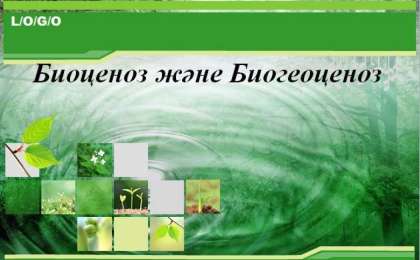 Биогеоценоз слайд,презентация - Биология - Презентация на казахском языке - Қазақша презентация