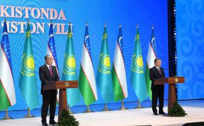 托卡耶夫总统出席乌兹别克斯坦"哈萨克斯坦年"开幕仪式