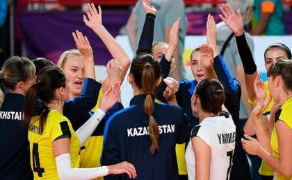 2019年亚洲女子排球锦标赛：哈萨克斯坦队战胜印度尼西亚