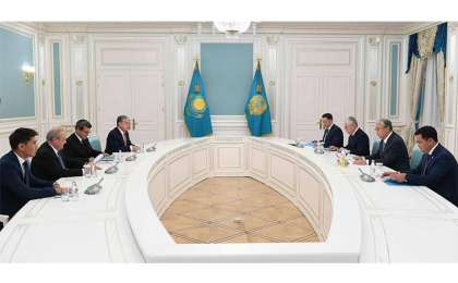 托卡耶夫总统会见中亚各国外交部部长