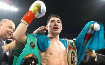 职业拳击：阿里木汗吾勒击倒对手成功卫冕洲际金腰带