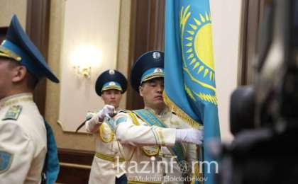 哈萨克斯坦总统宣誓就职仪式正式开始