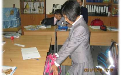 Қазақ тілінен сабақ жоспары: Сынып бөлмесіндегі қауіпсіздік №1 (1 сынып, 2 бөлім ) » ZHARAR