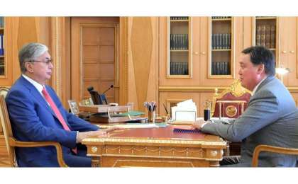 托卡耶夫总统接见政府总理