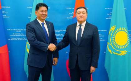 马明会见蒙古国总理呼日勒苏赫