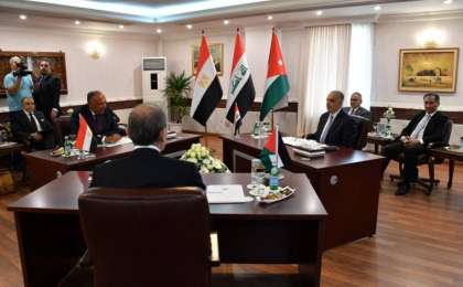 伊拉克、埃及和约旦外长商讨中东地区局势等问题