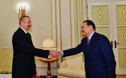 突厥议会秘书长会见阿塞拜疆总统