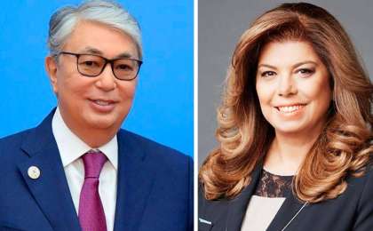 托卡耶夫总统会见保加利亚副总统约托娃