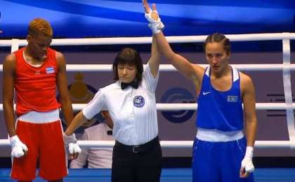 女子拳击世锦赛：米拉娜·萨弗洛娜晋级8强