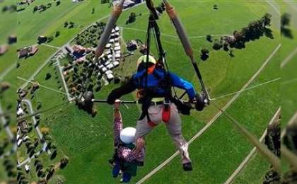 Дельтапланмен ұшқан ер адам өлім аузынан қалды