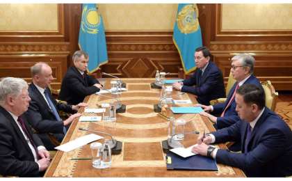 哈萨克斯坦总统会见俄罗斯安全会议秘书帕特鲁舍夫