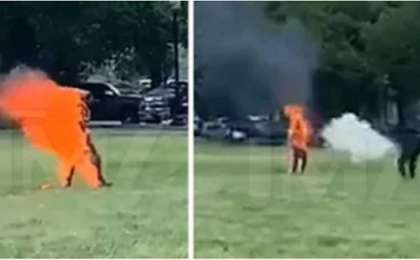 ​Ақ үйде ер адам өзін жағып жіберді