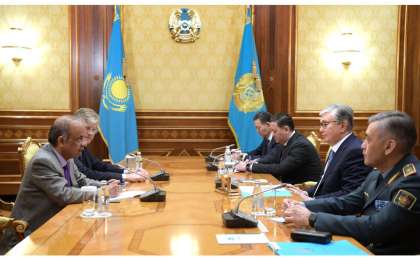 托卡耶夫总统会见联合国副秘书长