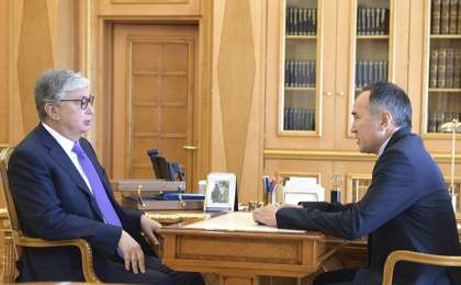 总统接见江布尔州州长