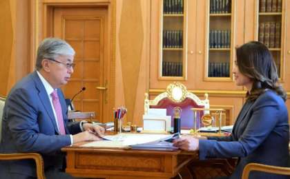 托卡耶夫总统接见国家公务员事务署署长