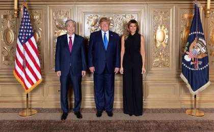 托卡耶夫同美国总统特朗普会晤