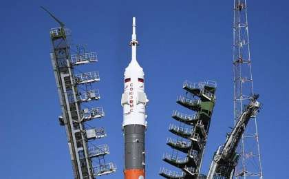 “联盟MS-15”号飞船从拜科努尔航天基地发射升空