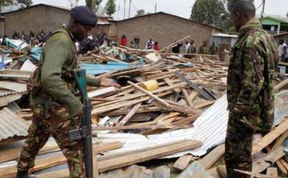 肯尼亚一学校坍塌 致至少7名孩童死亡57人受伤