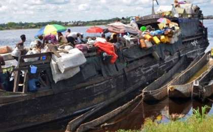 刚果河发生沉船事故 36人失踪
