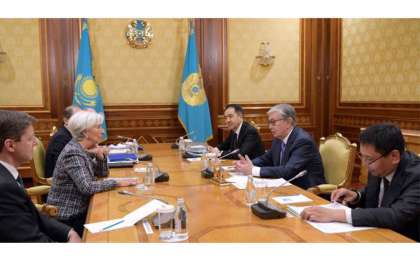 托卡耶夫总统会见国际货币基金组织总裁